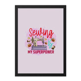 Sewing is My Superpower Wall Art, Vintage Sewing Machine Decor, Quilting Hobbyist Gift, Seamstress Craft Room Art, Tailor Home Decor - Tawshia